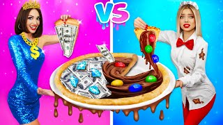 RICH Girl vs POOR Girl CHOCOLATE CHALLENGE || Real vs Chocolate Food, Makeup and Jewelry by RATATA