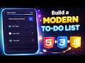 Build a Modern To-Do List App with HTML CSS JavaScript | Beginner Project