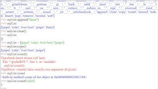 Python 3 Tutorial 7: Lists Part 2 Methods