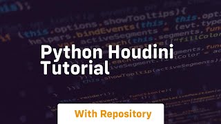 python houdini tutorial