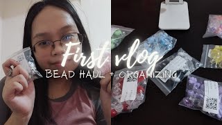 🪷 : first vlog | introduction, beads haul, and organizing