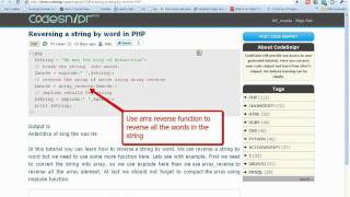 PHP Tutorial String By Word