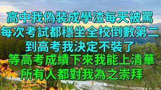 高中三年我偽裝成學渣每天被罵，每次考試都穩坐全校倒數第二，到高考我決定不裝了。等高考成績下來我能上清華，所有人都對我為之崇拜。【花雨故事】#真實故事 #情感 #情感故事 #有聲書 #正能量#小說