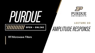 RF/Microwave Filters | Lecture 03 - Amplitude Response