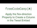 CSS Flexbox - Apply the flex-direction Property to Create a Column in the Tweet Embed