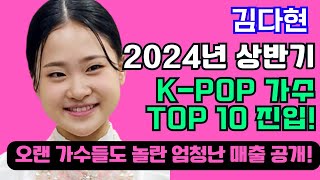 [충격] 김다현, 2024년 상반기 K-POP 가수 TOP 10 진입! 엄청난 매출 공개에 오랜 가수들도 놀라!