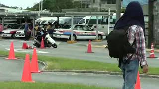 okinawa motorcycle Gymkhana first run 沖縄バイクジムカーナ６月大会 本番一本目