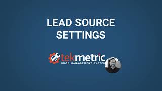 Lead Source Settings