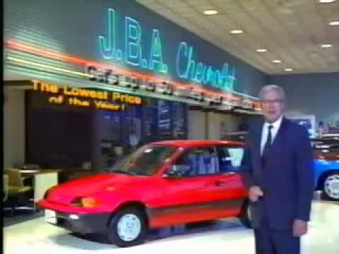 J.B.A. Chevrolet (in Glen Burnie, MD) Geo Metro Ad From 1991 - YouTube