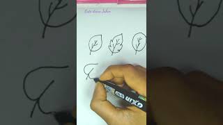 How to draw different types of leaf#shorts