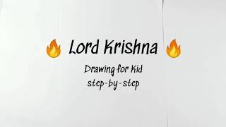 Janmashtami Drawing || Krishna Drawing Tutorial || Easy Shree Krishna Drawing