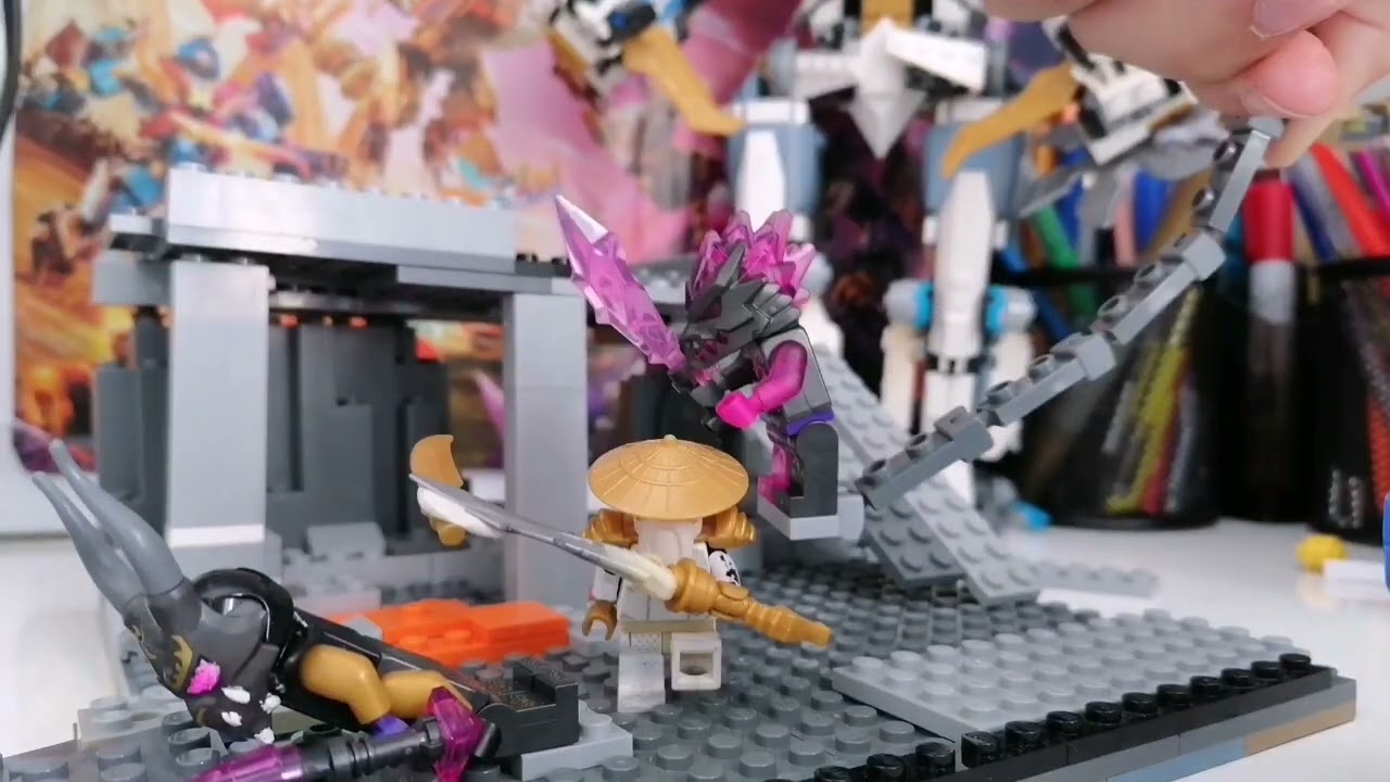 Lego Ninjago Crystalized Kristal King Vs Sensei Wu - YouTube