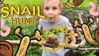 SNAIL HUNT for KIDS in the Backyard! Finding REAL BUGS, TURTLES, worms, a TOAD, beetles \u0026 SNAILS!!