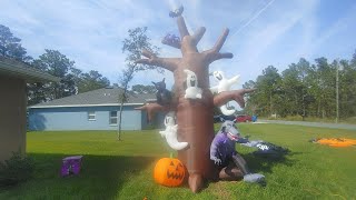 Gemmy Airblown Inflatable BJ's 2014 14FT Tall Lightsycn Spooky Tree