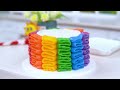 🍰miniature rainbow cake with sprinkles cake decorating ideas for beginners sweet rainbow🍰