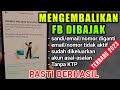 Semudah ini‼️ cara mengembalikan akun fb yang dibajak - fb dibajak metode 2023