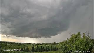 Temporale grandinigeno a supercella. 29/09/2022 pedemontana veronese - Timelapse velocizzato 8x