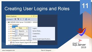 SQL Server | Creating User Logins and Roles in SQL Server 2019