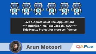 Live Automation of Real Projects using Selenium Java - Part 18 (TC_RF_015)