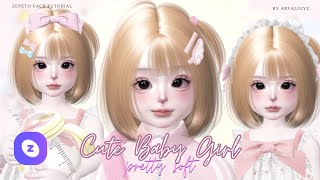 Zepeto Face Tutorial‼️Cute Baby Girl🍭 [Oplas Zepeto] Non Pro!