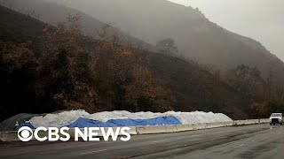 Evacuation warnings issued for Los Angeles wildfire burn areas amid mudslide threat