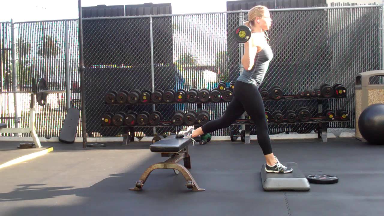 Front Foot Elevated BB Bulgarian Split Squat - YouTube