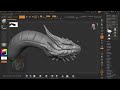 how to sculpt a dragon step by step in zbrush part 14