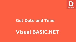 Get Date and Time in VB.NET Forms