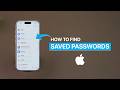 How to Find Saved Passwords on iPhone?