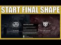 How To Start The Final Shape Campaign On Legendary Or Classic Difficulty Destiny 2