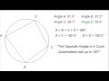 Opposite Angles in a Cyclic Quadrilateral