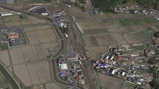 Google Earth　荘原駅（島根県）　山陰本線　しょうばら