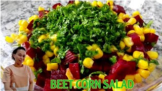 Beet Corn Salad | How to Make Beetroot Salad | Beet salad with Yogurt Dressing