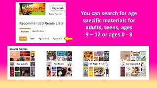 Online Database Tutorial: NoveList Plus