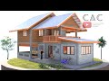 Simple Farmhouse | Tropical House | 8x12m | Three Bedroom