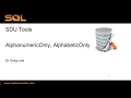 SDU Tools 70 Alphanumeric Only and Alphabetic Only in T-SQL