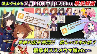 【2月LOH/簡易解説】早めの因子周回が大事？欲しいスキルから、継承ウマ娘まで中山1200ｍの基本を解説！【ウマ娘】