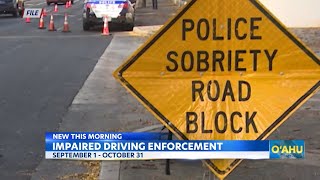 HPD to set up impaired driver checkpoints as summer ends