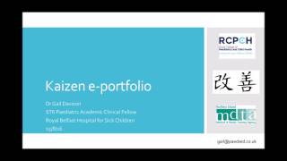 RCPCH Kaizen eportfolio training 1- Introduction