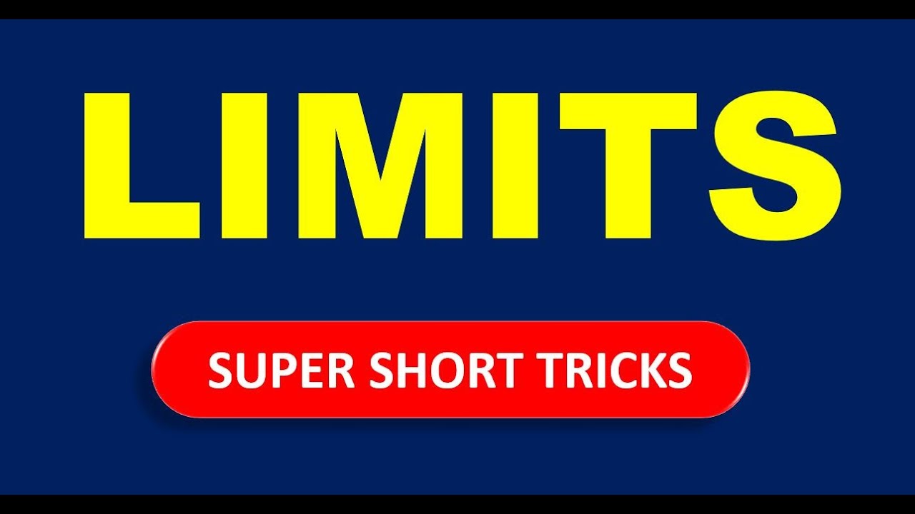 LIMITS SHORT TRICKS I SOLVE ANY LIMITS QUESTION IN 1 SECOND I JEE MAINS ...