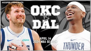 Oklahoma City Thunders vs Dallas Mavericks  Game Highlights | Apr 14 | 2024 NBA 