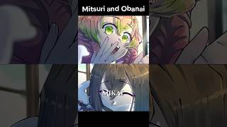 mitsuri and obanai🩷🩵#anime #demonslayer #kimetsunoyaiba #mitsuri #obanai #love #fyp #memes #shorts