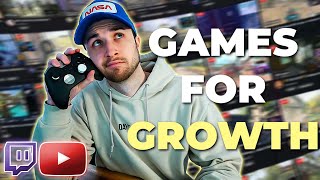🤔 Best Games to GROW YOUR TWITCH AND YOUTUBE LIVE STREAM