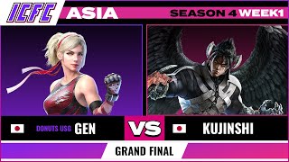 Gen (Lidia) vs Kujinshi (Devil Jin) Grand Final - ICFC Tekken 7 Asia: Season 4 Week 1