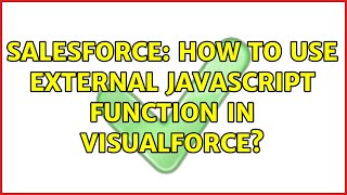 Salesforce: How to use external javascript function in visualforce?