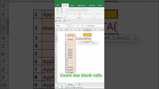 Count non blank cells in excel% #excel #excelshortcuts #exceltutorial #msexcel #excelformula