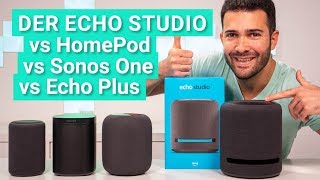 Amazon Echo Studio - So schlägt er sich gegen Apple HomePod, Sonos One und Echo Plus!