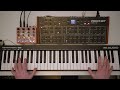 cinematic intergalactic live synth performance with prophet rev2 walrus qi piano strings