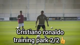 Cristiano ronaldo .cr7 in juventus training, park 2/2,👍 persiapan melawan sassuolo💪🏻💪🏻💪🏻