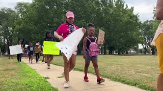 Flint Freedom Schools Collaborative students protest new asphalt plant